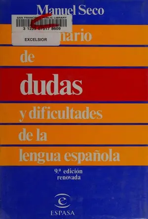 Portada del libro Diccionario de Dificultades de la Lengua Española