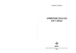 Portada del libro Aprende Ingles en 7 dias