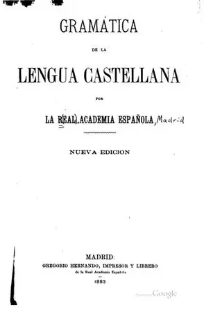 Portada del libro Gramatica de la Lengua Castellana