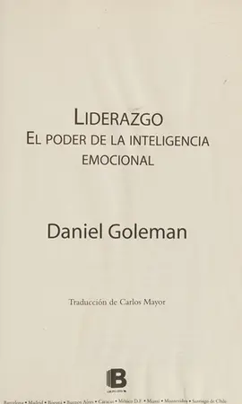 Portada del libro Liderazgo. El poder de la inteligencia emocional