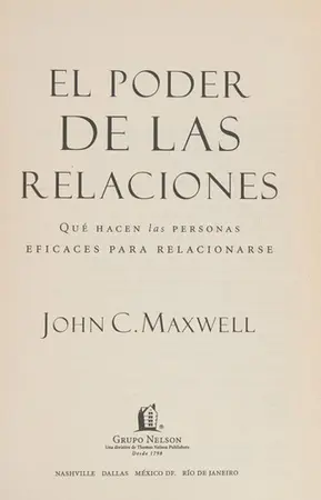 Portada del libro El poder de las relaciones