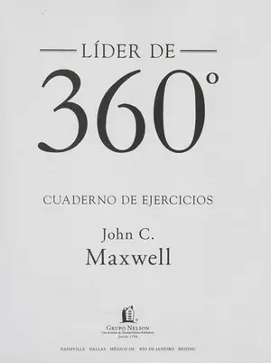 Portada del libro Líder de 360°. cuaderno de ejercicios