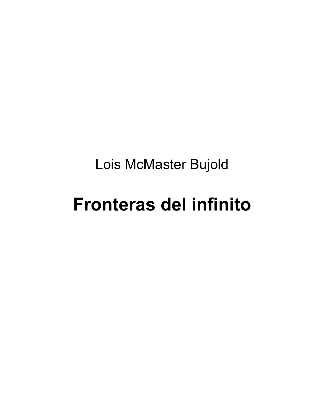 Portada del libro Fronteras delInfinito