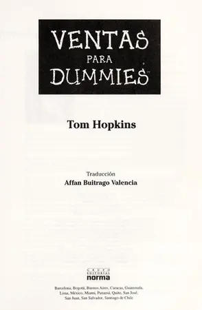 Portada del libro Ventas para Dummies