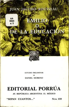 Portada del libro Emilio o la Educación