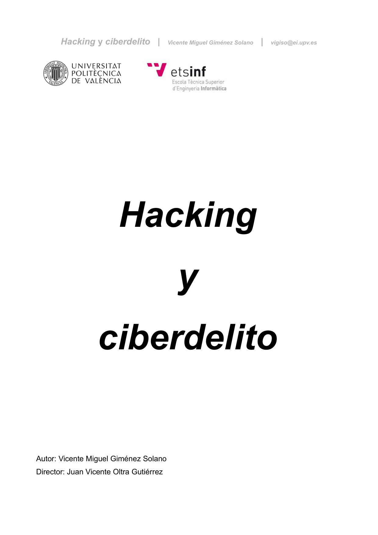 Portada del libro Hacking y Ciberdelito