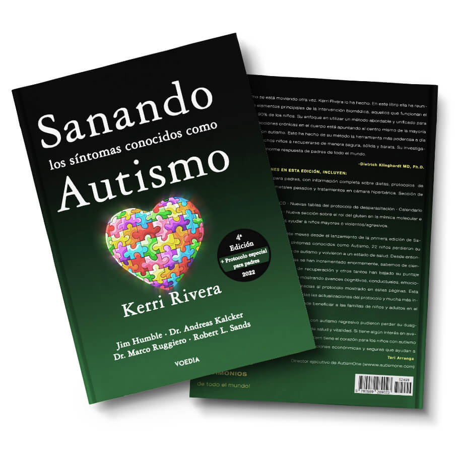 Portada del libro Sanando los sintomas conocidos como Autismo