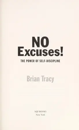 Portada del libro No Excuses! · The Power of Self-Discipline