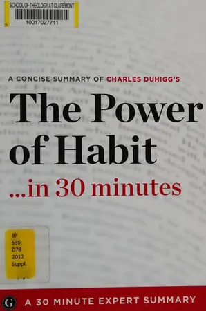 Portada del libro The Power of Habit ...in 30 Minutes