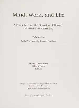 Portada del libro Mind, Work and Life