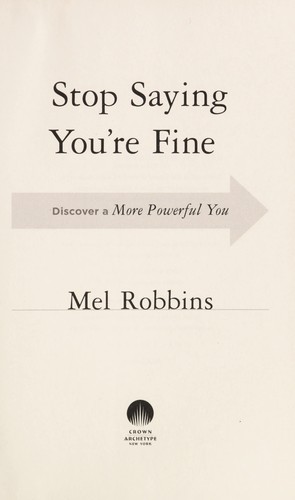Portada del libro Stop Saying You're Fine