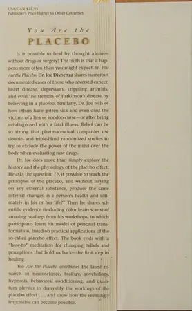 Portada del libro El Placebo eres tú
