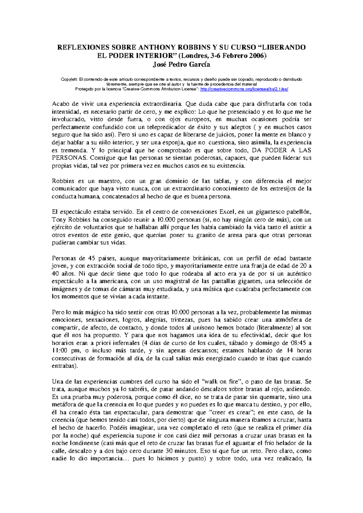 Portada del libro Liberando el poder interior