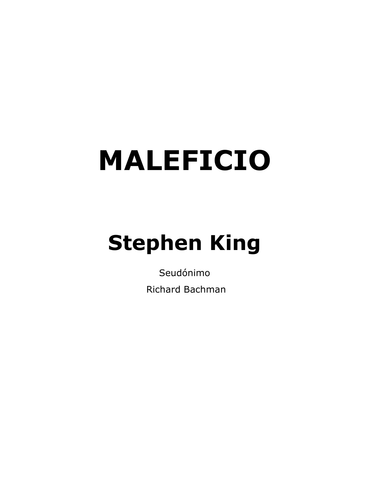 Portada del libro Maleficio
