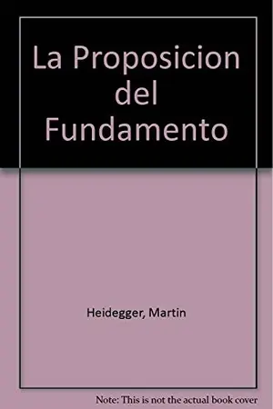 Portada del libro La Proposición del Fundamento